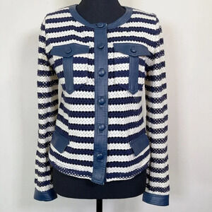 STEFFEN SCHRAUT OPEN STRIPED CARDIGAN